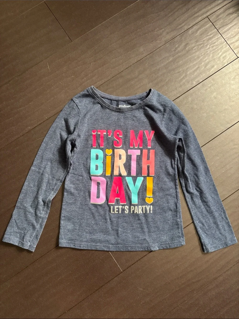 Old Navy Navy Long Sleeve Tee with Create & Multicolor 